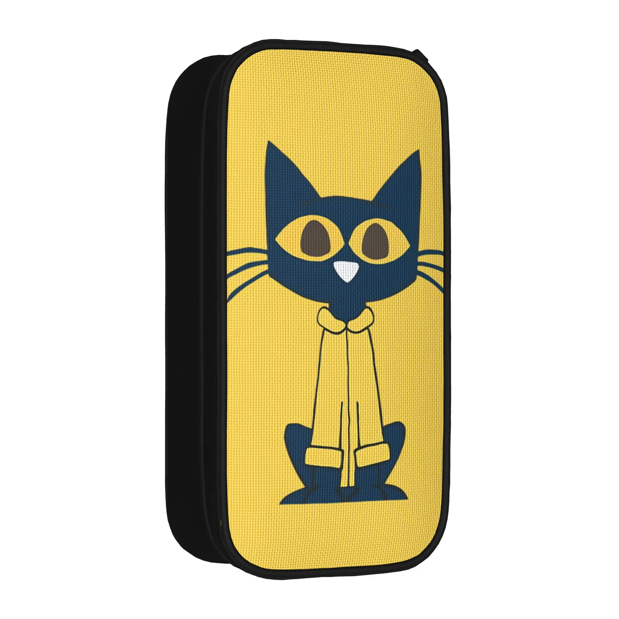 Fashion Blue and yellow petes the cat  Pencil Cases  Pencilcases Pen for Girl Boy Large Storage Bag Supplies Stationery
