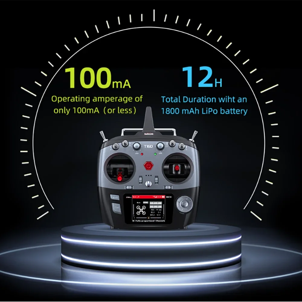RadioLink T16D 16 kanalen RC-zender 2,4 GHz met R16F-ontvanger Afstandsbediening voor RC Auto Boot Drone