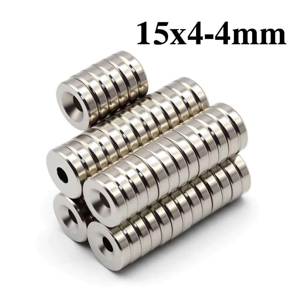 

15x4-4mm Super Powerful Round With Holes Magnet Neodymium Magnet NdfeB N35 Strong Permanent Magnetic imanes Refrigerator Magnet