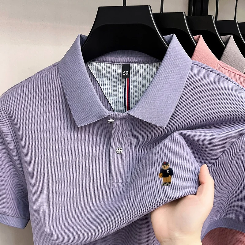 100%cotton men's short sleeve polo shirt luxury brand bear embroidery new style summer comfort breathable casual fashion T-shirt