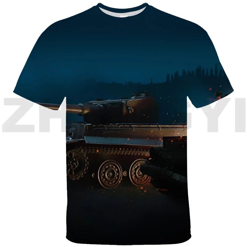 Hot Game World of Tanks 3D T-shirts Hip Hop Gerand Tanks Mens T Shirts Kids Cartoon War Thunder Short Tees Tops Anime Clothes