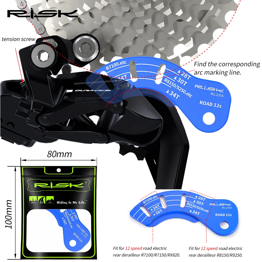 Road Bike 12T Electric Rear Derailleur Adjuster Adjustment Gauge Guide Tool Chain Gap Tool For Shimano R7100 R7150 RX820 R8150
