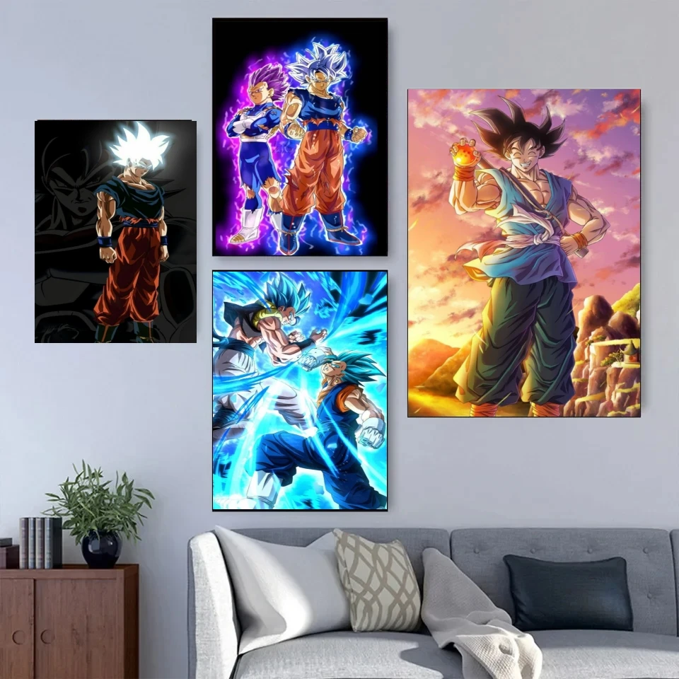 

Canvas Artwork Painting Seven Dragon Ball Character Battle Gifts Modular Prints Aesthetic Poster Decorative Wall Stickers