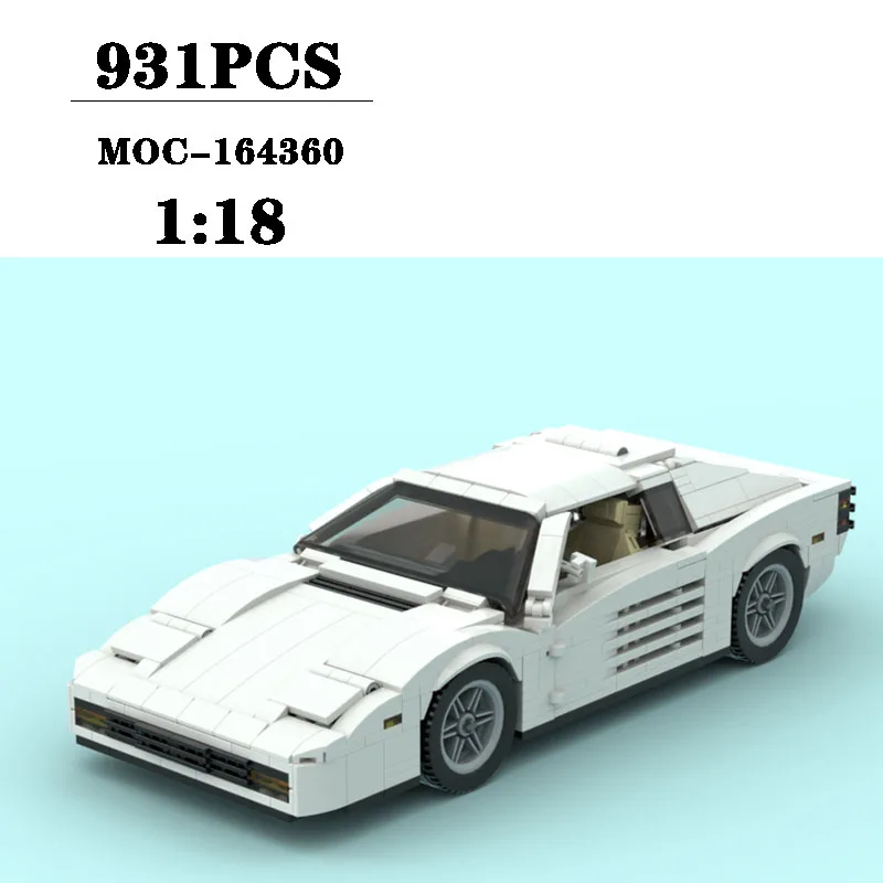 

Building Block MOC-164360 Supercar 1:18 Proportion Assembly Model 931PCS Boys Puzzle Education Birthday Christmas Toy Gift