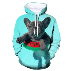 Fashion Bulldog Hoodies Animal 3D Printed Women Men Streetwear Casual Sweatshirts Oversized Pullovers Hoodie Kids Tops Clothing