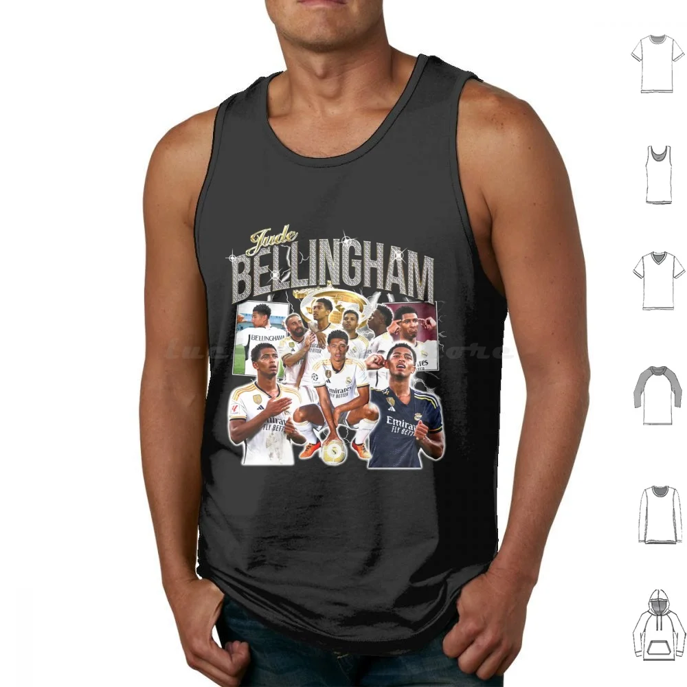 Jude Bellingham Camisetas sin mangas con estampado de algodón Jude Bellingham Real