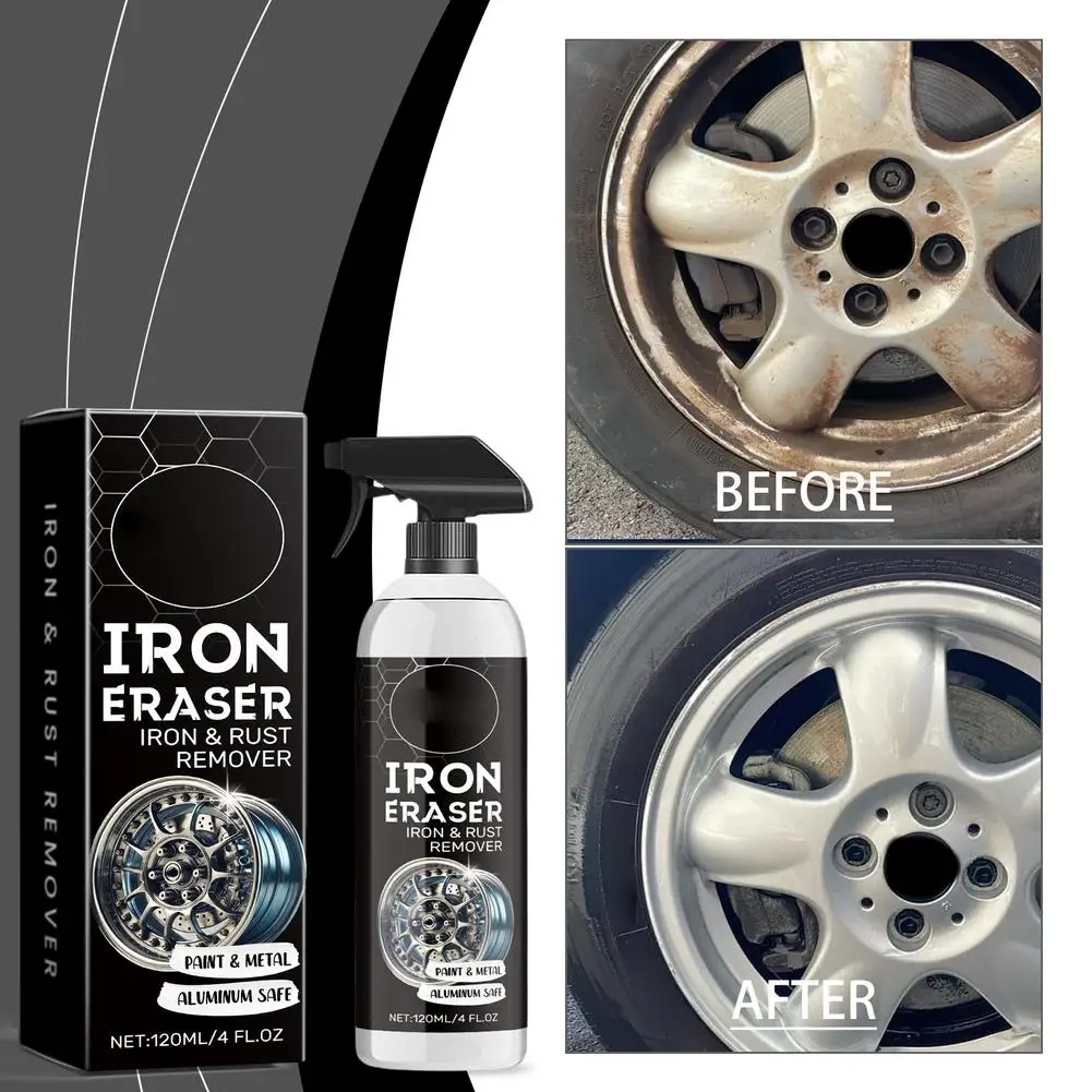 Car Rust Remover Cleaner Multi Purpose Stain Remover Tire Rust Cleaner Fast Acting Safe For Paint Wheel Hub Auto Care Product
