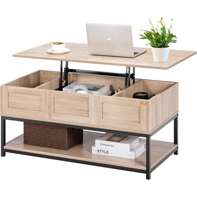 Factory Direct Sale Living Room Furniture Coffee Table With Drawers Lift Up Living Room Center Table