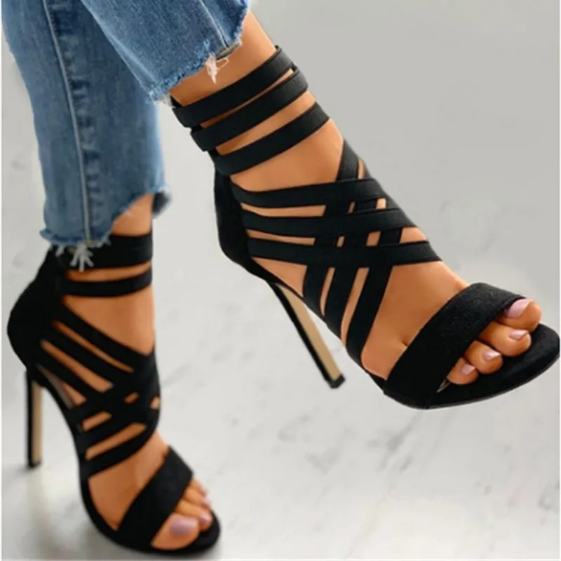 Pumps Women Shoes High Heels Women Sandals Zipper New Fashion Summer High Heels Sexy Ladies Peep Toe Shoes Women Pumps