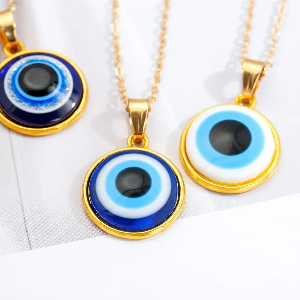 

diy retro and simple Devil's Eye with Turkish style, round blue eyes, fashionable clothing accessories