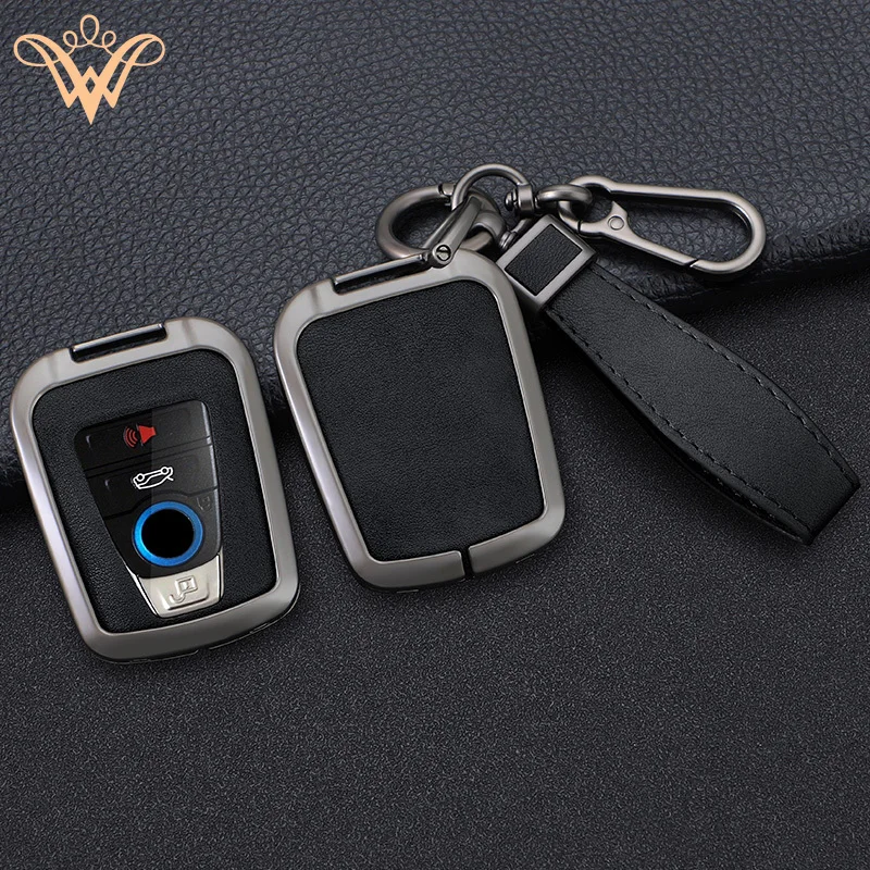 

Zinc Alloy Key Cover For BMW I3 I8 Series Carbon Fiber Car Key Case Holder Bag Full Protection Shell Auto Interior Accessory