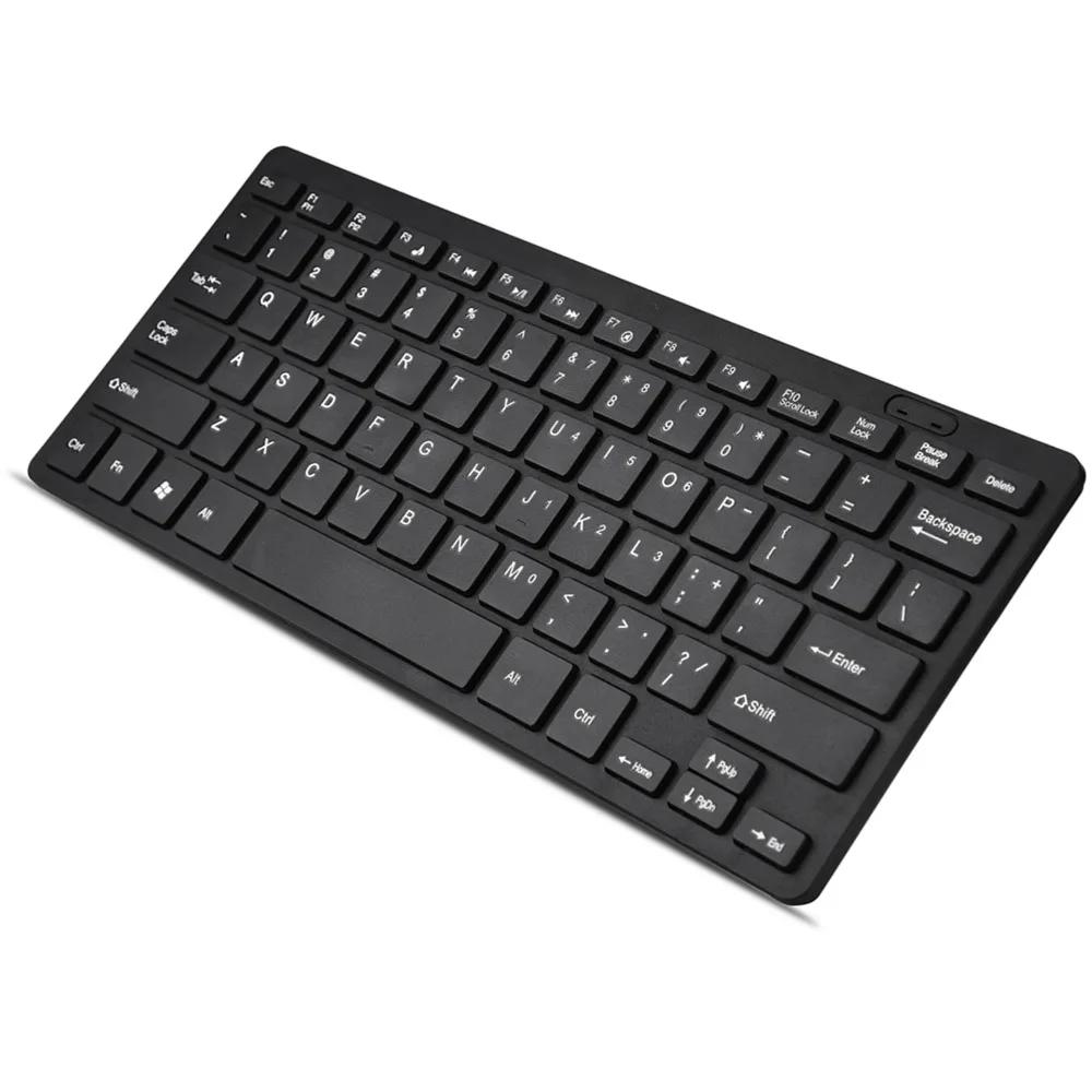 78 Keys USB Wired Keyboard Ultra-Thin Design Black/White Mini Keyboard Stable Transmission Ultra Thin Keyboard Industrial