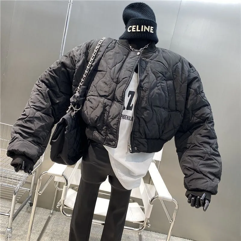 Women Oversized Short Jacket Female Winter Coats Long Sleeve Bomber Jackets Outwear Parka Coat 2022 Spring Autumn Winter