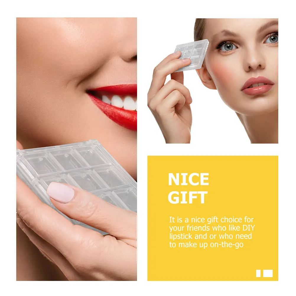 

3Pcs Eyeshadow Sub Container Compact Lightweight Empty Cases for DIY Makeup Palette Powder Foundation Lipstick Storage