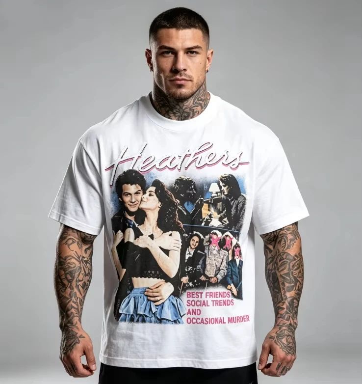 Heathers 1988 Movie Vintage T-shirt Vintage Classic Movie Tops Winona Ryder Christian Slater Retro 90s Graphic Print Tees Unisex