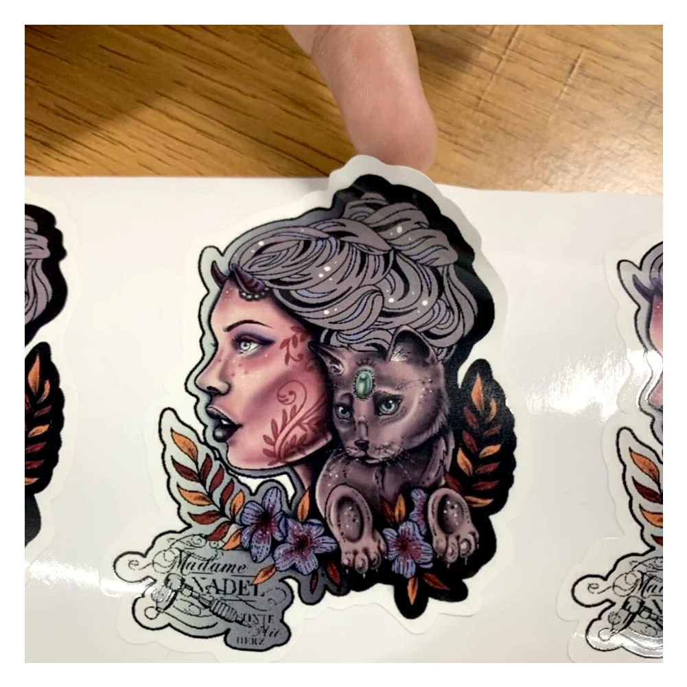 30pcs Free Shipping Custom Logo Design Die Cut Kiss Cut Contour Cut Irregular Shape Sticker Labels for Packaging Food Jar Bottle