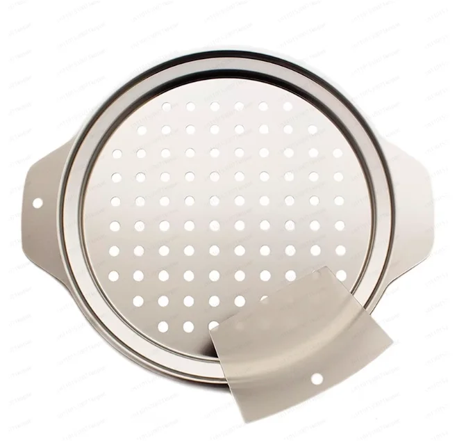 Tapa de fabricante de acero inoxidable con raspador, máquina tradicional alemana para hacer fideos de huevo, cacerola, colador de espagueti