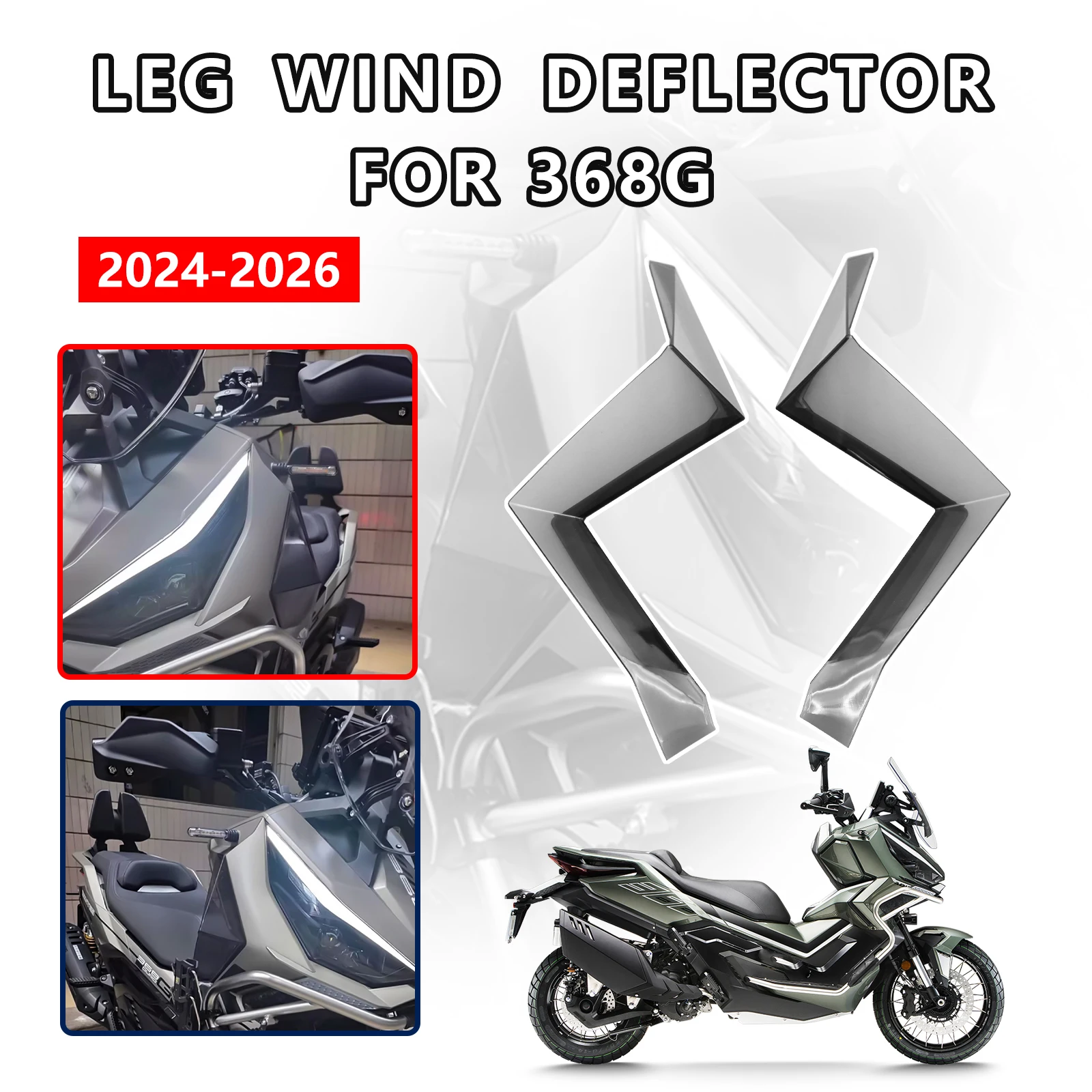 Déflecteurs latéraux d'air de jambe de couverture, décoration de becquet, accessoires de moto, carénage de jambe pour ZONTES 368G 368 G 2024 2025 2026