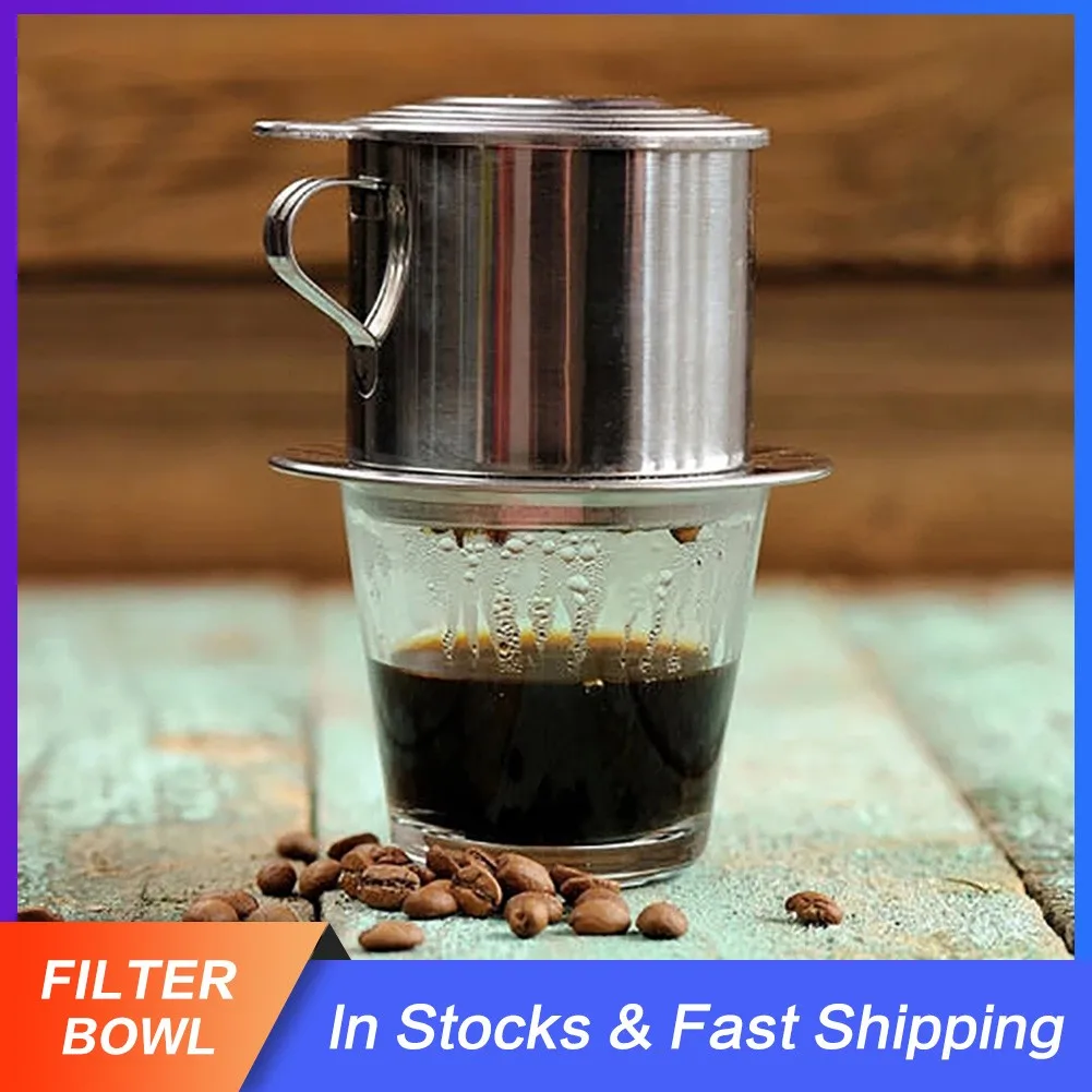 50/100ml Stainless Steel Coffee Drip Filter Maker Pot Infuse Cup Vietnam Style Coffee Mug Cup Strainer Coffee Tools