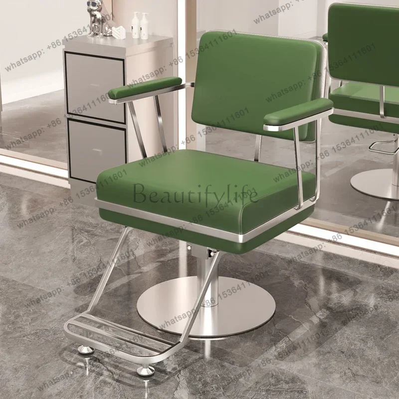 LSNordic High-end Barber Chairs Professional Luxury Lift Hair Dyeing Barber Chairs Hairdresser Perm Salon Furniture Cadeira FYBC