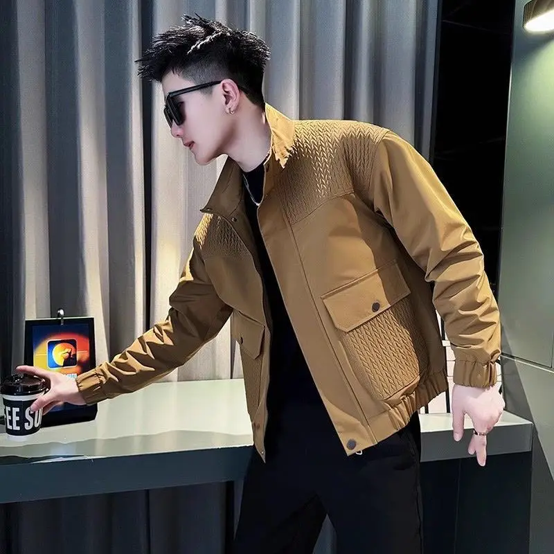 

Мужская куртка Мужская верхняя одежда Корейская версия Новая модная весенне-осенняя куртка Мужской топ