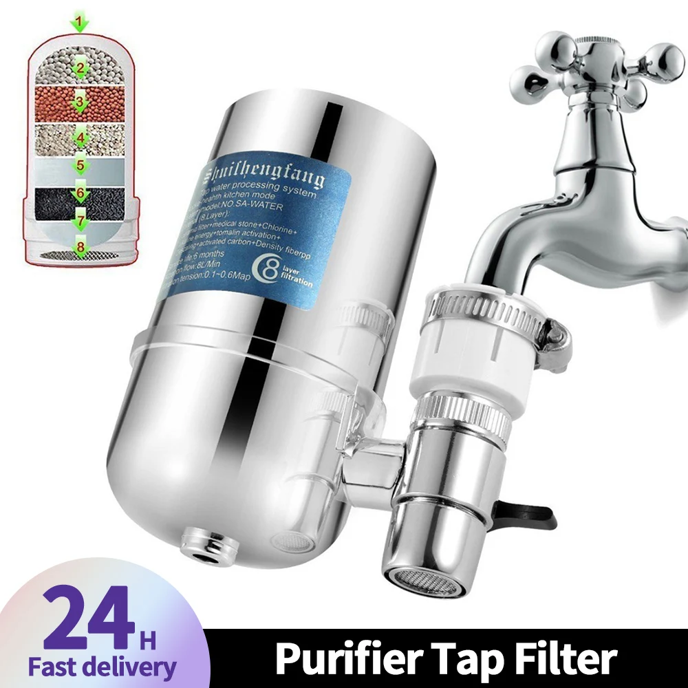 Kitchen Purifier Tap Filter for Home Use Scale Chlorine Heavy Metal Removal 6000L Multi-layered Water Purifier Filtration System