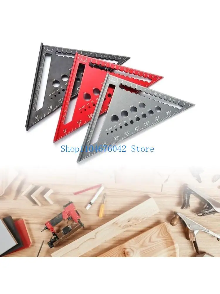 652F Triangle Ruler 90 Degree Thickening Angles Rule Aluminum Carpenter Square Ruler