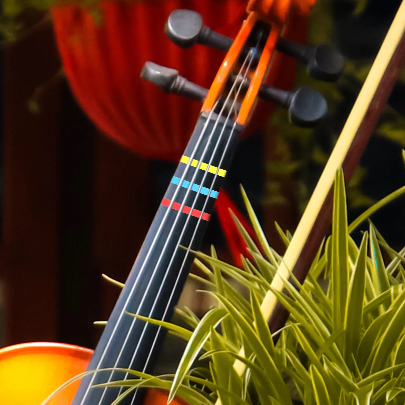 

Violin Fretboard Stickers Tape PVC 3 Rolls Note Applique Beginner Scale Decals Practice Aid Learning Tool Removable Efficient