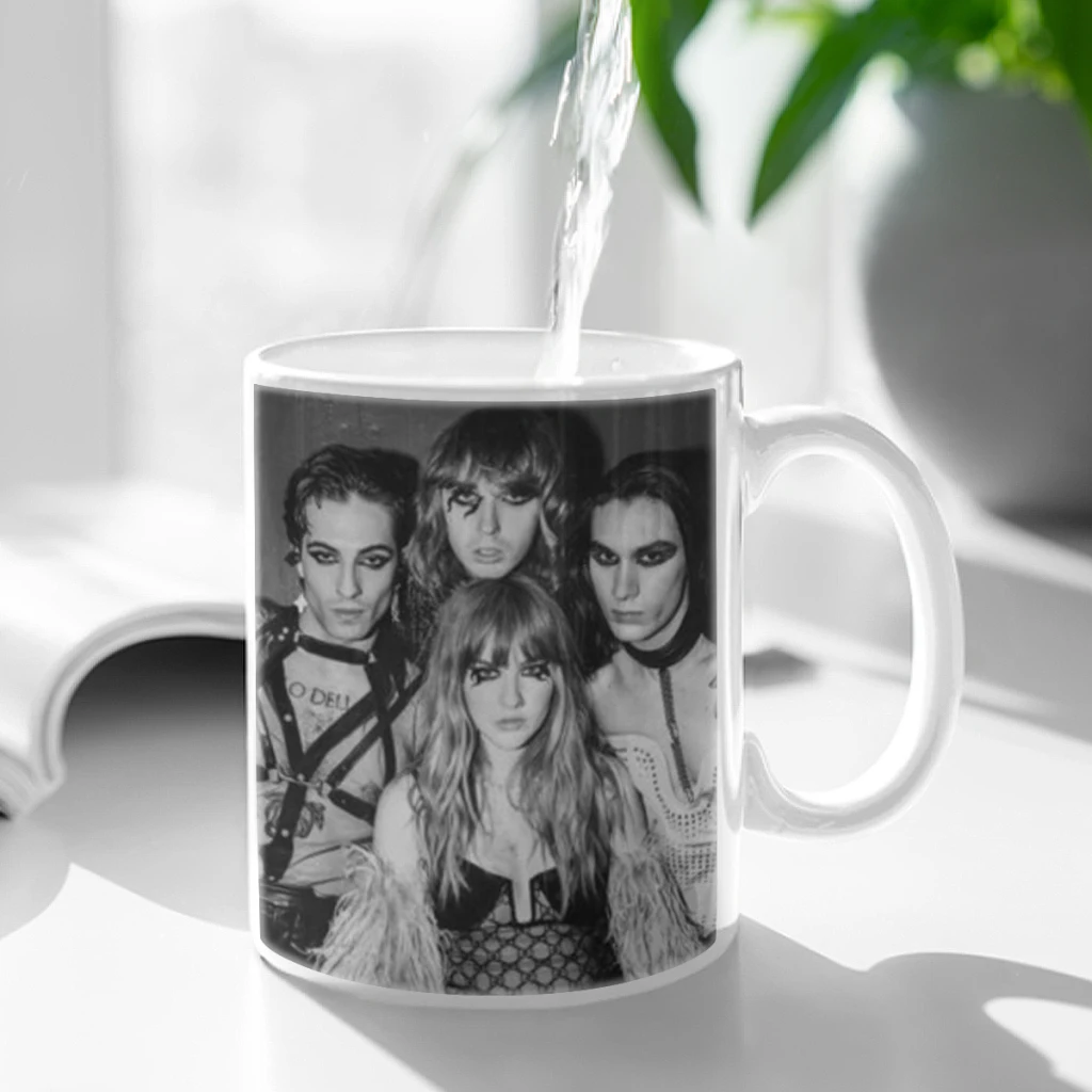 

Music Band Stars Maneskin Ceramic Mug Cute Coffee Tea Milk Stave Mugs And Cups with Handle Novelty Gifts