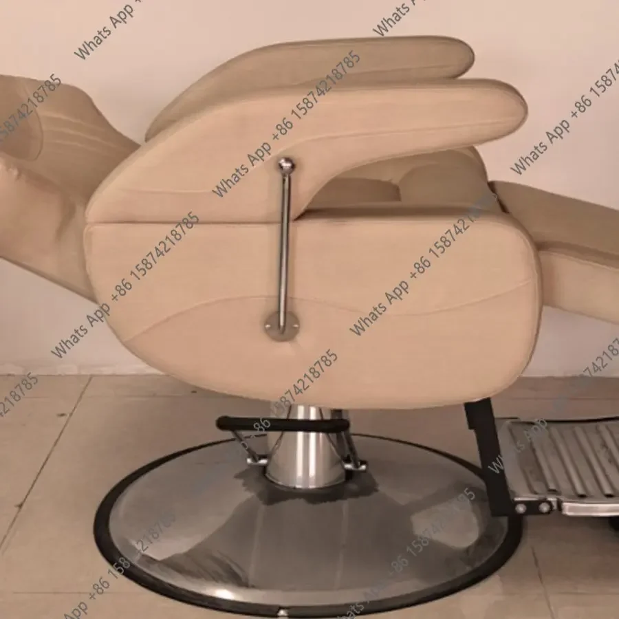 XX Hair Salon Can Recline Physiotherapy Chair Haircut Beauty Large Chassis Hair Cutting Chair Hairdressing Seat 5