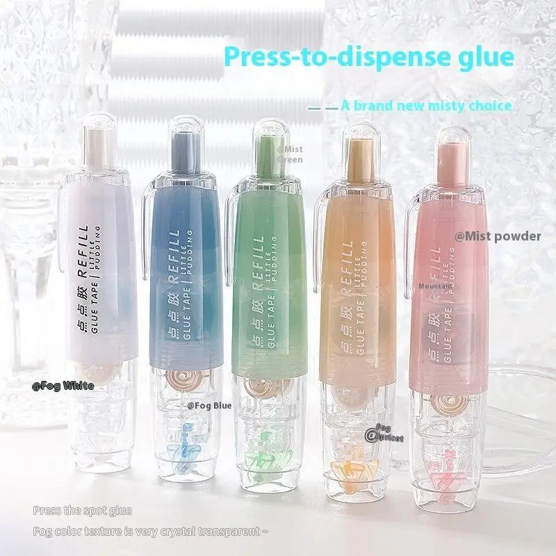 360 °   تدوير النقاط الغراء الأسطوانة مزدوجة الوجهين الشريط القلم 5 متر إعادة الملء لاصق لسكرابوكينغ Crafts بها بنفسك الحرف اللوازم المكتبية المدرسية