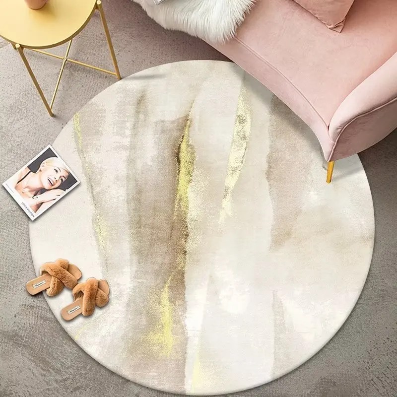 Modern Round Chair Mat Coffee Table Sofa Carpets for Living Room luxury Anti-skid Lounge Rug Home Decoration Bedroom Bedeide Mat