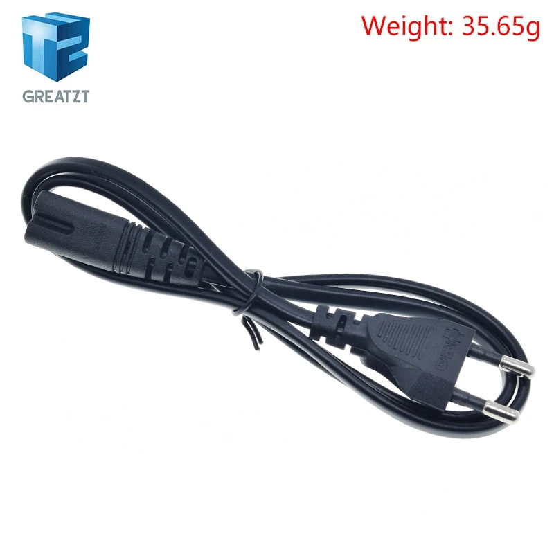 GREATZT Universal 0.5m EU Standard to Figure 8 C7 2-Pin Plug AC Power Cable Lead Cord New High Quality 250V