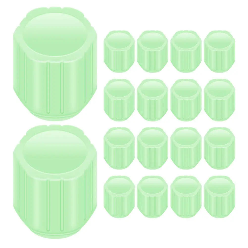 24Pcs Glow in The Dark Nightlight Tire Valve Caps Car Tyre Valve Stem Caps Protective Dust Covers Automotive Accessories