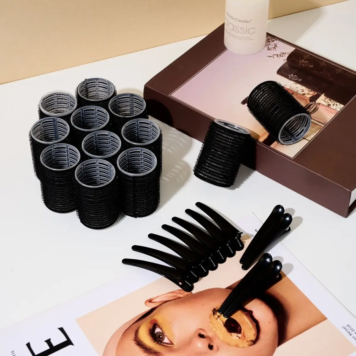 30-teiliges, hitzefreies Haar-Styling-Set, selbsthaltende Rollen, 18-teilige Lockenwickler und 12-teilige Clips, einfach zu verwendende Haarpflege-Schönheitswerkzeuge zum Selbermachen – Detail 12