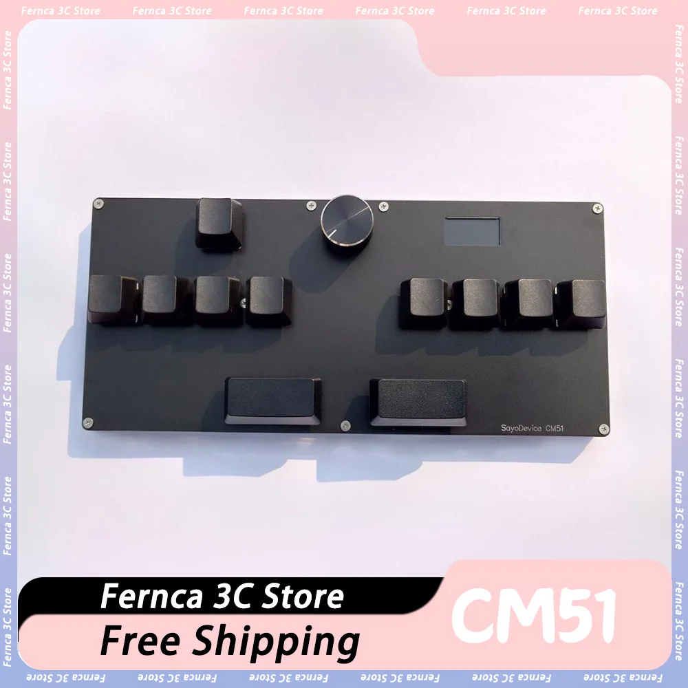 CM51 Numeric Keypad SayoDevice OSU DJ MAX Rapid Trigger Magnetic Switches Keyboard With Knob Screen Copy Paste Shotcut Customize