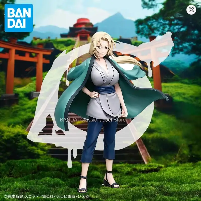 In Stock Bandai Original Naruto Tsunade Figures Anime Action Models Cartoon Dolls Desktop Toys Ornament Unisex Festival Gifts