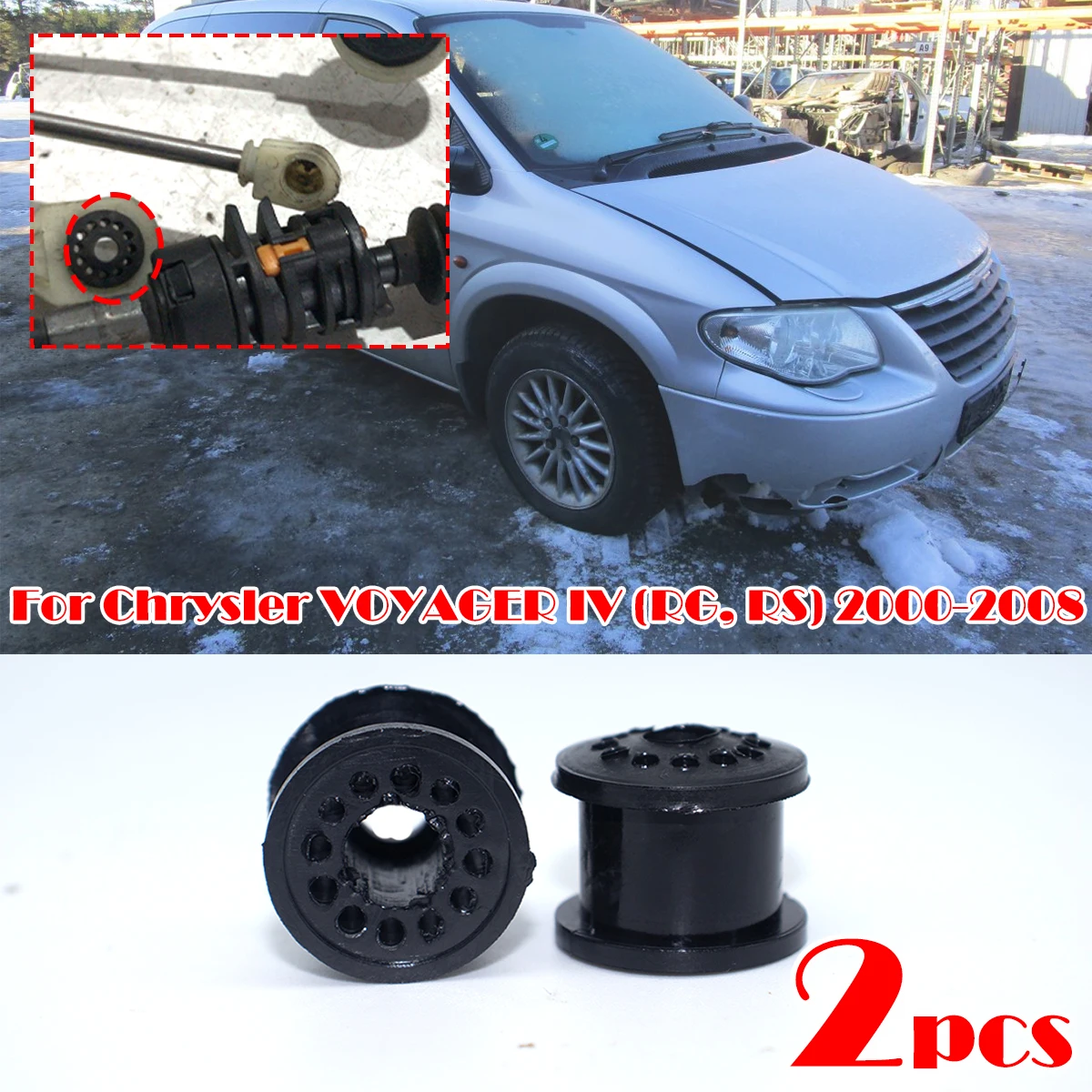 

2Pc Manual Transmission Shift Cable Bushing For Chrysler VOYAGER IV RG RS 2000-2008 Gearbox Shifter Lever Linkage End Rubber