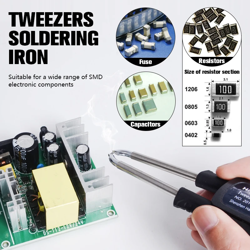 T12 Soldering Station Tweezers Handle For Handskit STM 32 Soldering Station Temp Adjust Portable Home Electronics Repair Tool