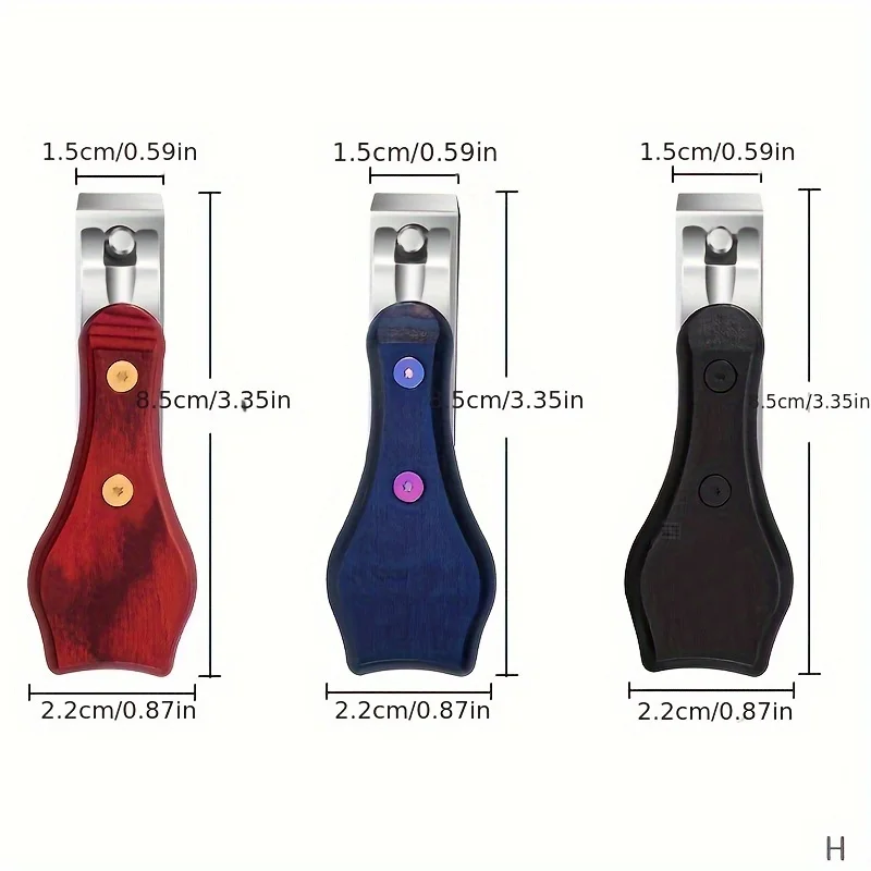 가정용 단일 손톱깎이, 나무 손잡이 질감, 휴대용 날카로운 다목적 손톱깎이