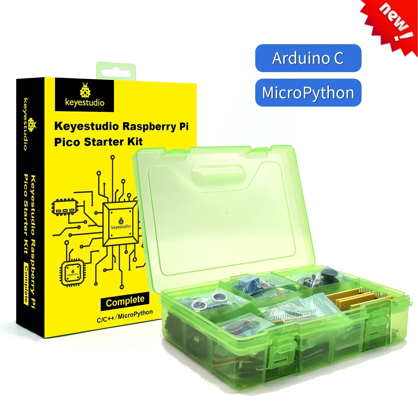 Keyestudio Raspberry Pi Pico Ultimate (Complete/ Basic ) Sensor Starter Kit For MicroPython and Arduino IDE DIY Kit For Adults