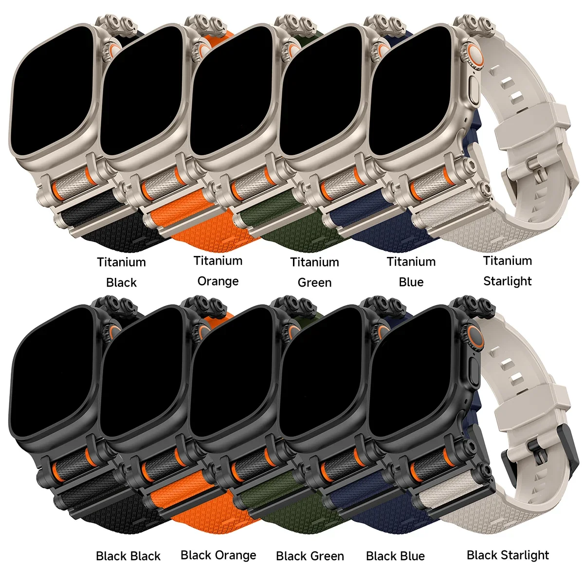 Cinturino sportivo in gomma per Apple Watch Ultra 3 49mm Serie 11 10 9 8 7 Se 6 5 Cinturino per IWatch 46mm 45mm 44mm 42mm Bracciale di lusso