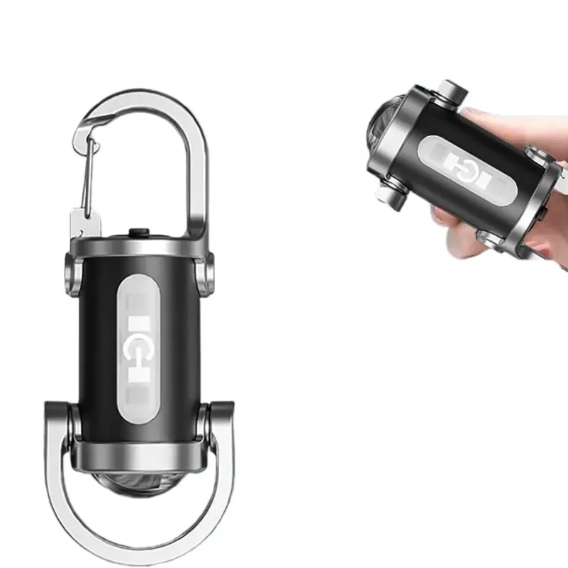 800LM EDC COB Work Light Torch Ultra-Bright Rechargeable Keychain Flashlight for Hiking Portable Mini Lantern for ABS Lamp