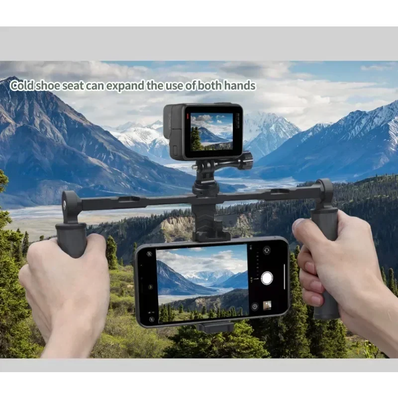 

360 Swivel Cold Shoe Base Tripod Adapter Mount for GoPro 11 Action For DJI Osmo Action 4 Cameras Cage Monitor LED Bracket