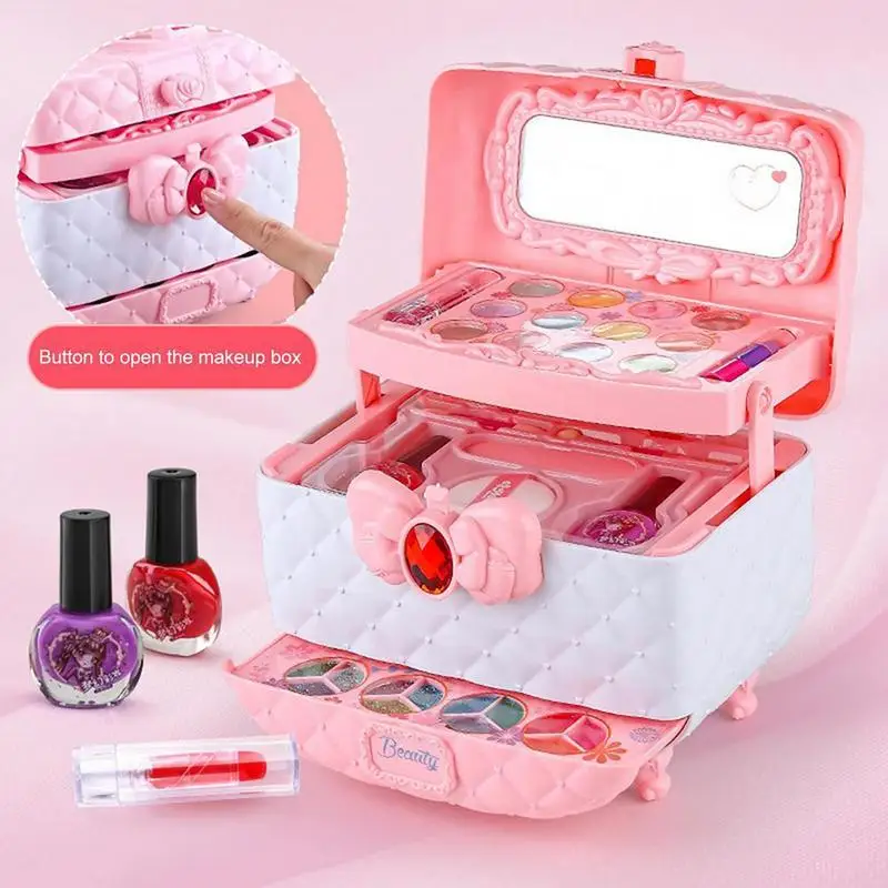 Kids Make-Up Kit Voor Meisje Kids Make-Up Kit Voor Meisje Wasbaar Klein Meisje Make-Up Make-Up Kit Voor Kinderen Leeftijd 8-12 Beginners