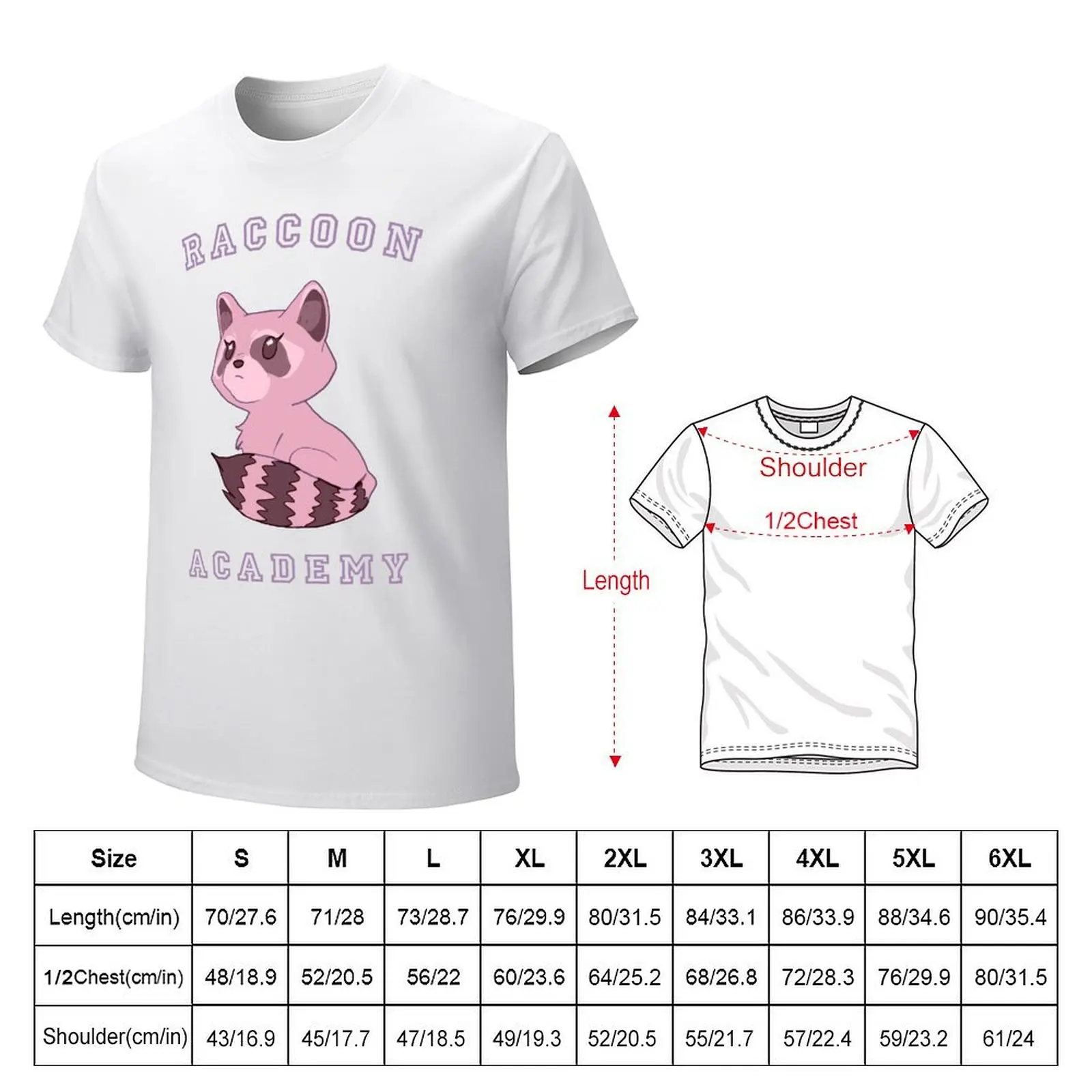 ACADEMIA DE RACCOON-T-shirt estética regular masculina, campanha fresca, T-shirt vintage engraçada, gráfico legal, casa, tamanho Eur