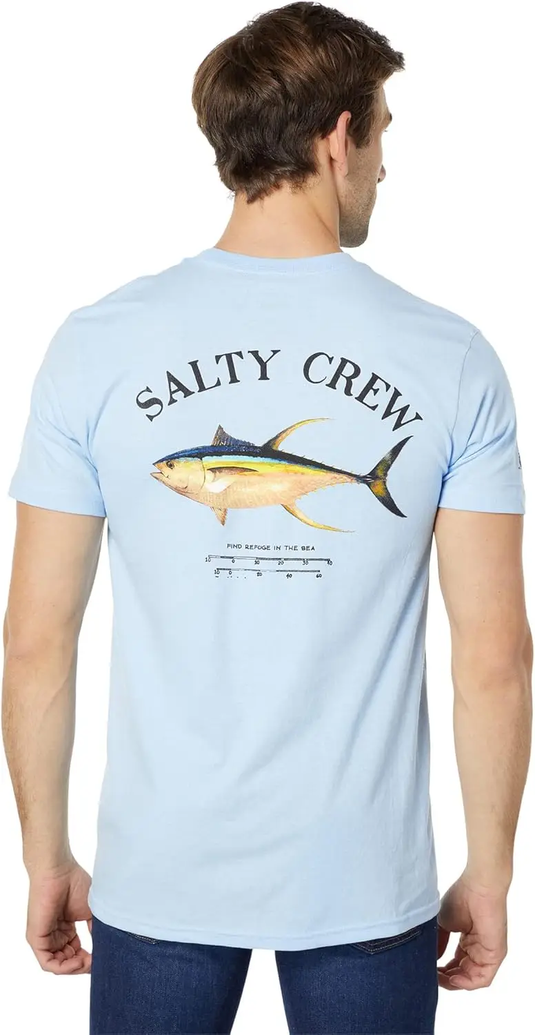 Salty Crew Men's Ahi Mount Standard S/S Tee Light Blue XL