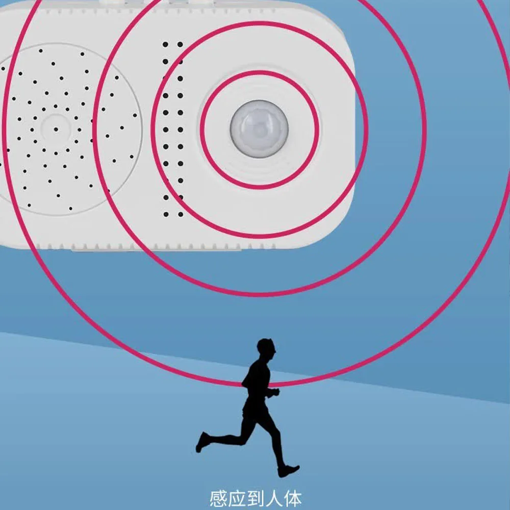 Recordable Welcome Ring Voice Prompter Infrared Induction Voice Reminder Sound Speaker Anti-theft MP3 Audio Entrance Welcome