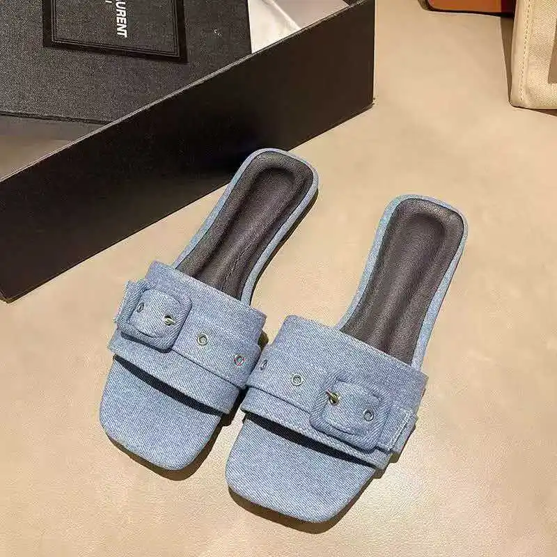 

Summer casual slippers women flat style comfortable lightweight fairy-like style suitable for sandy beaches anti-slip design