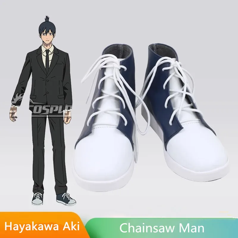 Motosierra hombre Hayakawa Aki Cosplay disfraz zapatos zapatos de piel sintética